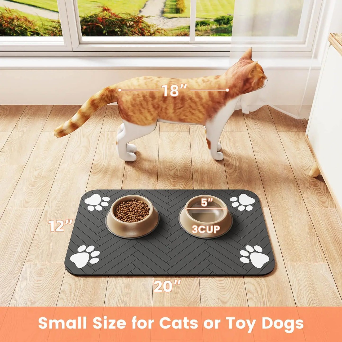 Tapis absorbant gamelle animaux