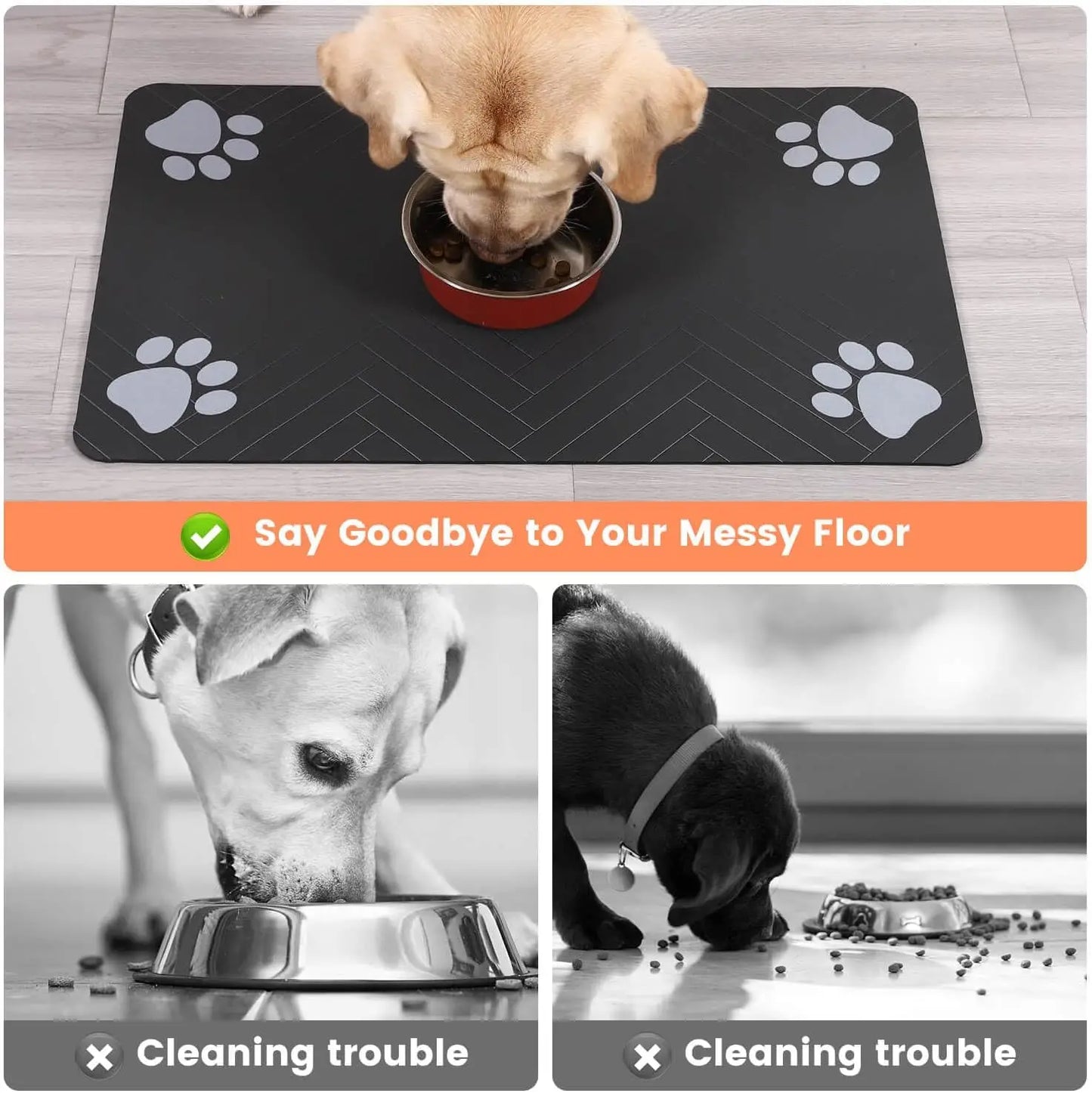 Tapis absorbant gamelle animaux