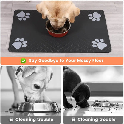 Tapis absorbant gamelle animaux